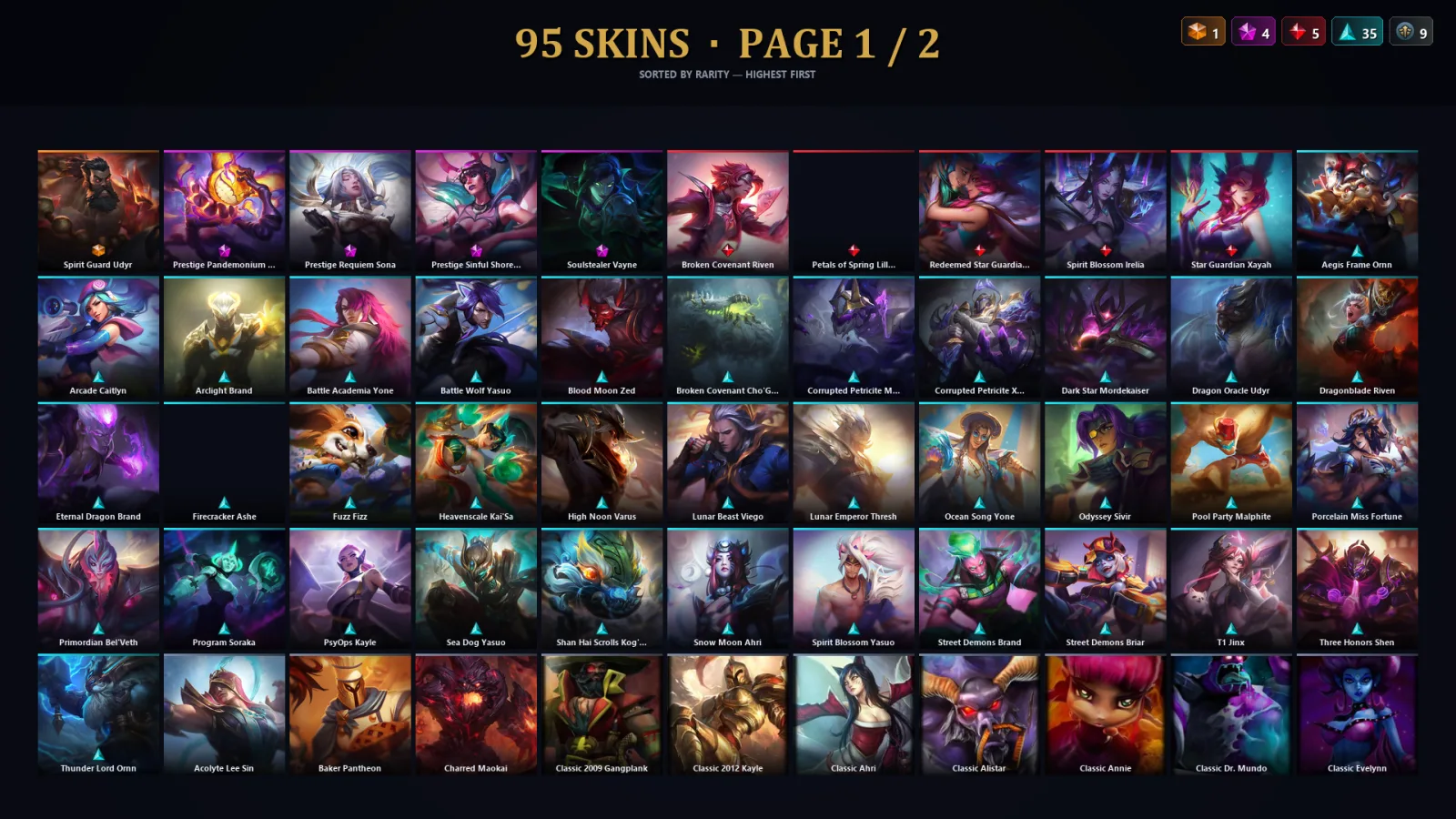 [LoL] | TR | Level 128 | Diamond IV | 154 Champions | 63 Skins