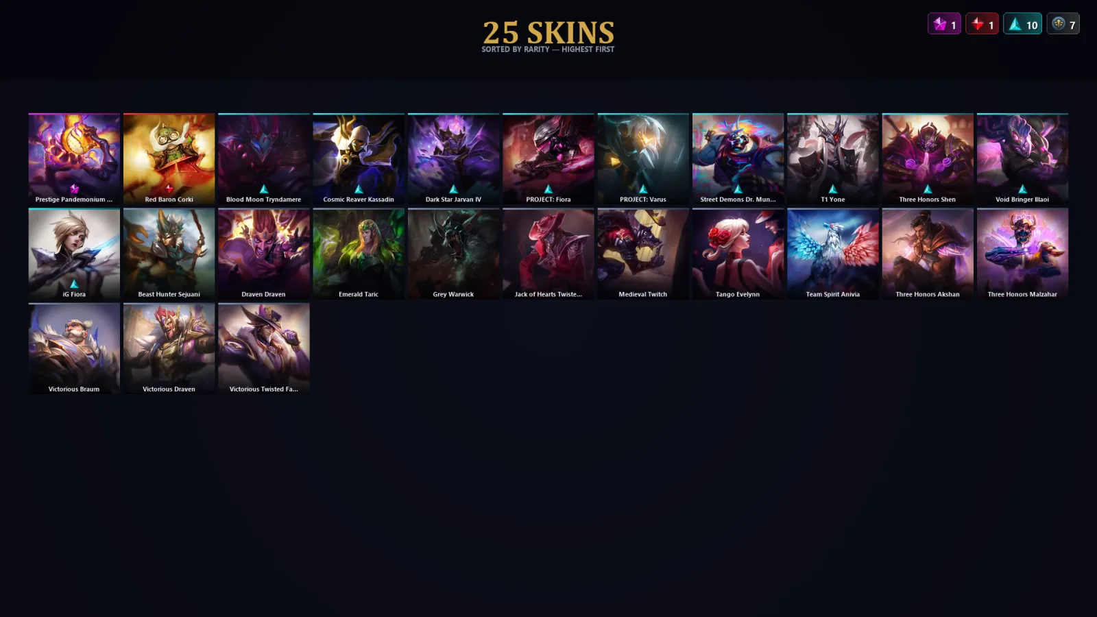 [LoL] | TR | Level 30 | Challenger | 144 Champions | 25 Skins | 20,875 BE