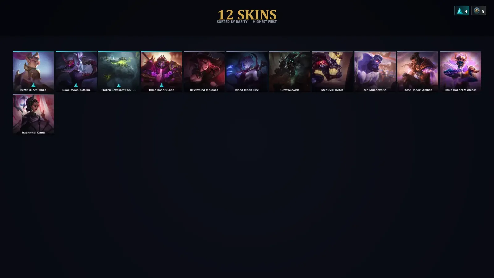 [LoL] | TR | Level 30 | Gold III | 58 Champions | 12 Skins