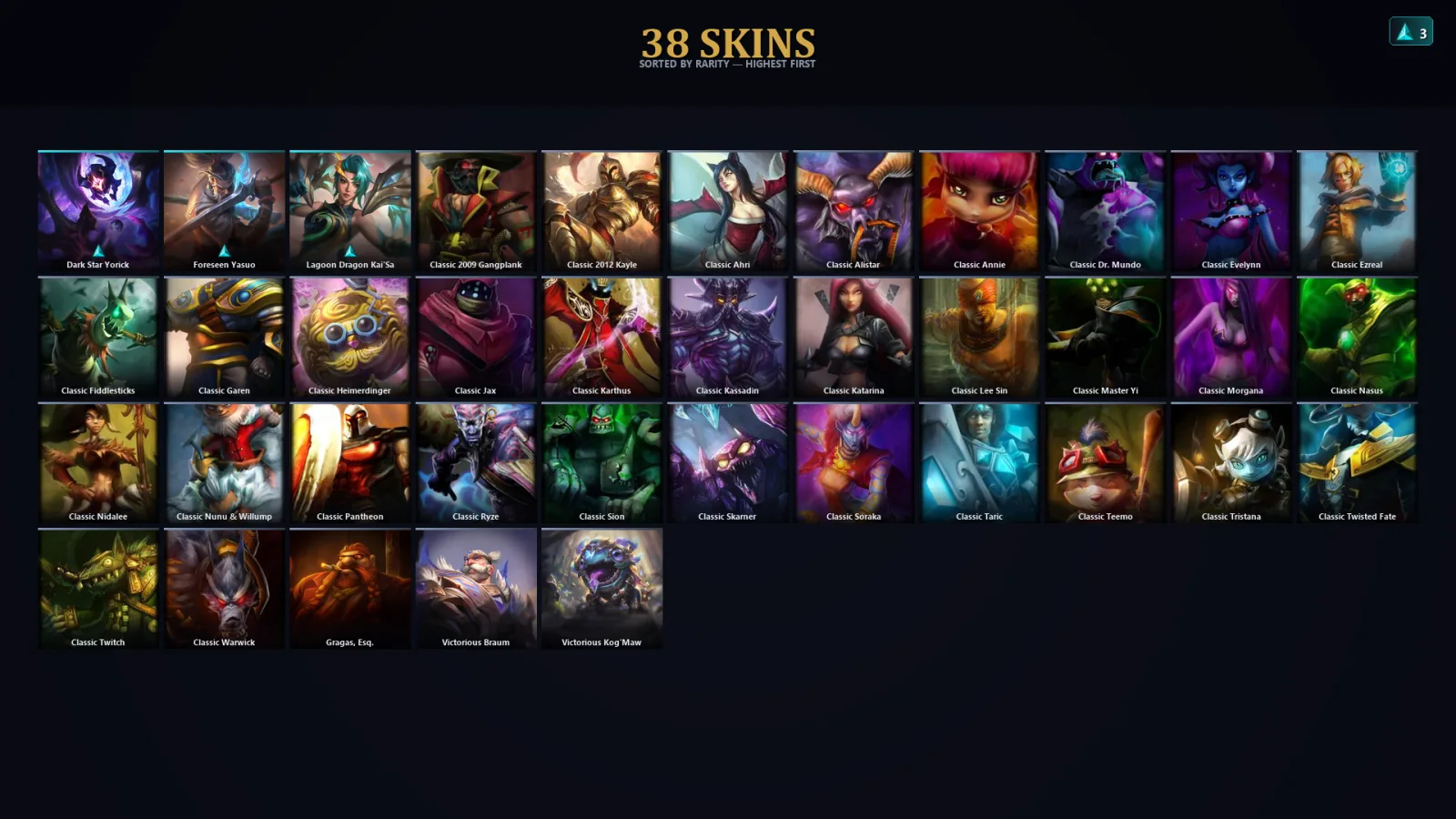 [LoL] | TR | Level 42 | Gold IV | 56 Champions | 38 Skins
