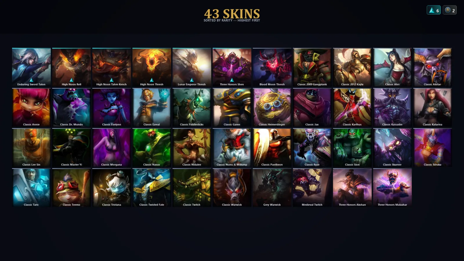 [LoL] | TR | Level 45 | Platinum IV | 59 Champions | 11 Skins