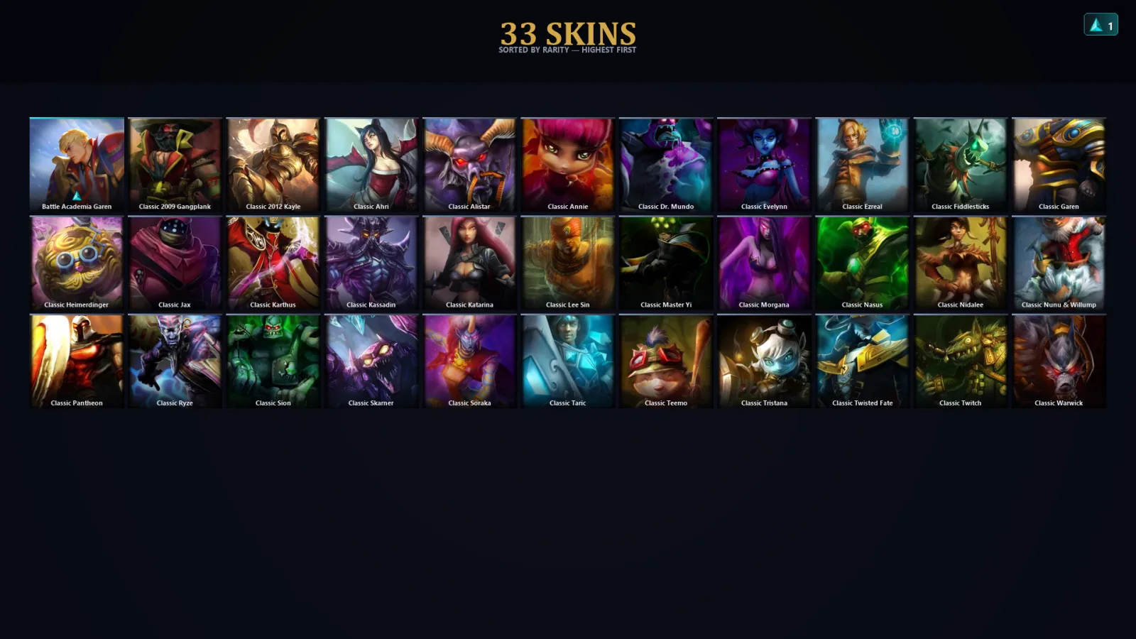 [LoL] | EUW | Level 32 | 19 Champions | 1 Skins