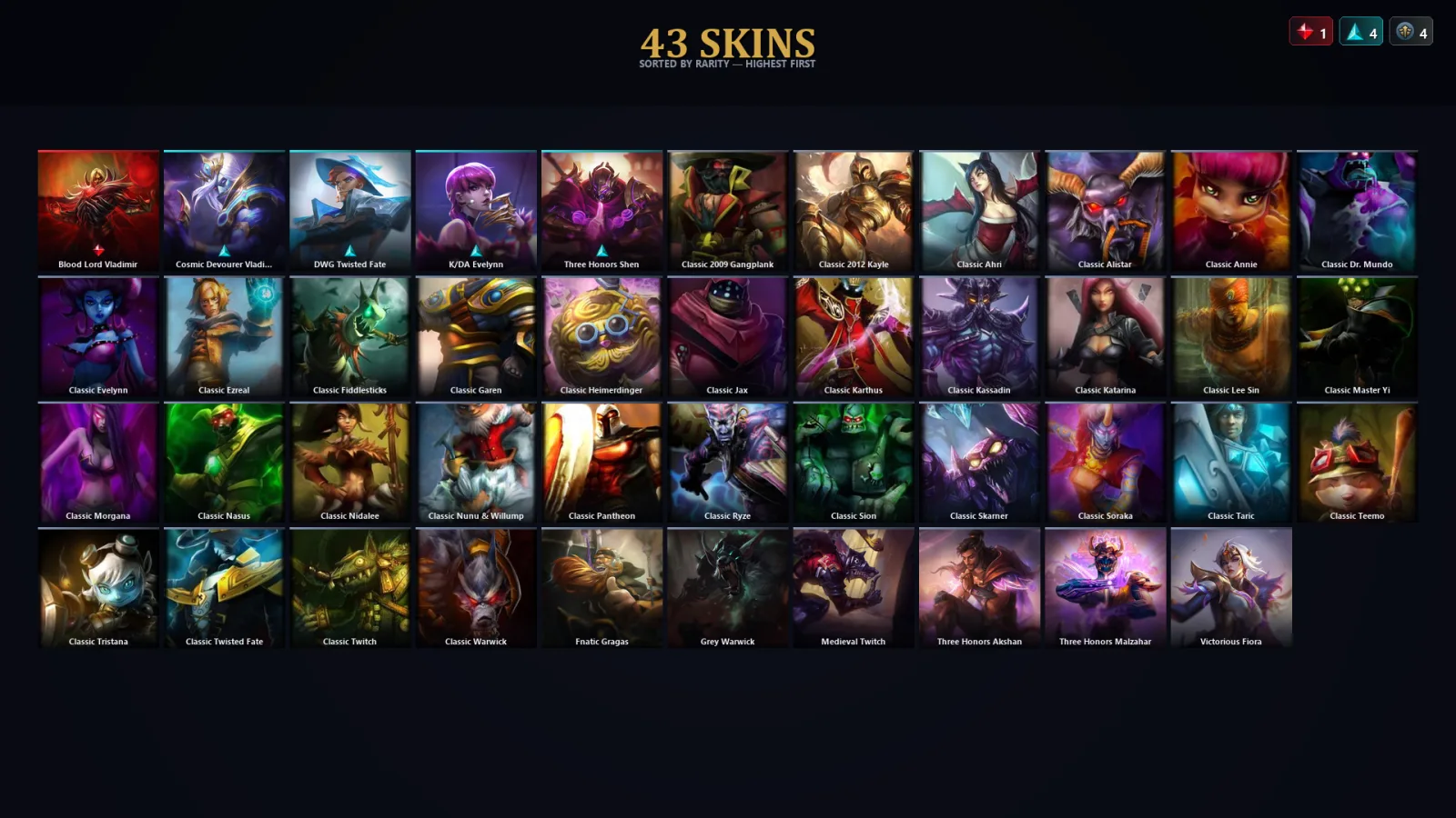 [LoL] | EUW | Level 41 | Diamond IV | 67 Champions | 11 Skins | 24,321 BE