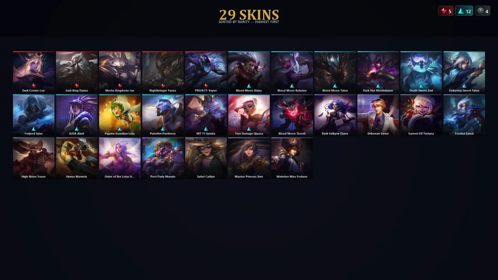 [LoL] | TR | Level 142 | 80 Champions | 29 Skins — LoL account