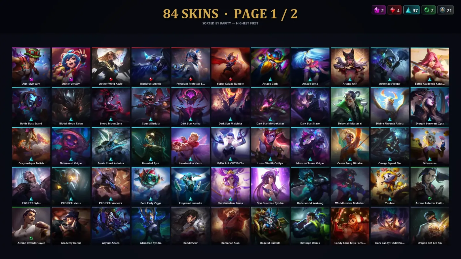 [LoL] | TR | Level 359 | 134 Champions | 84 Skins | 147,203 BE — LoL account