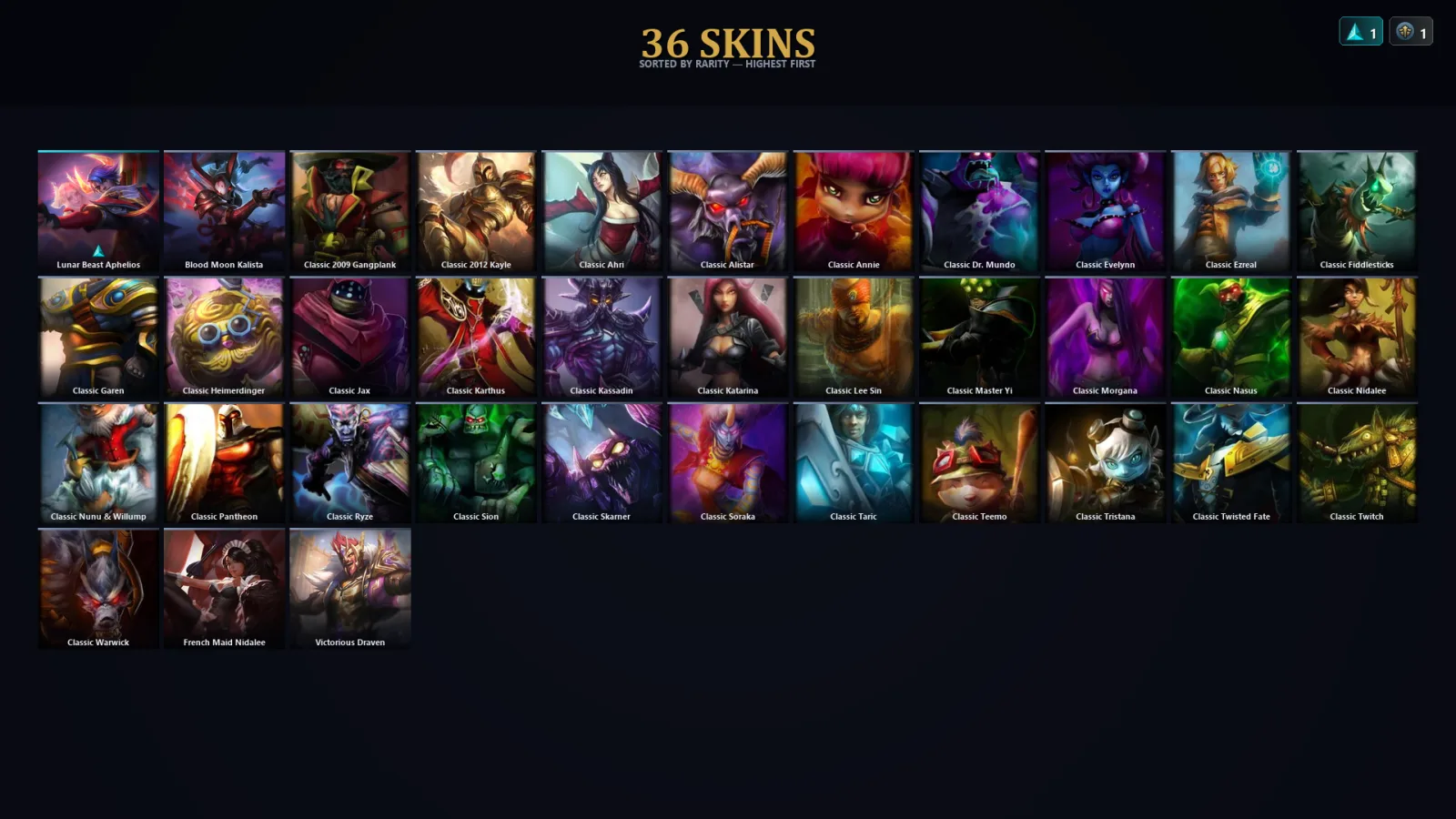 [LoL] | TR | Level 38 | Emerald IV | 46 Champions | 36 Skins