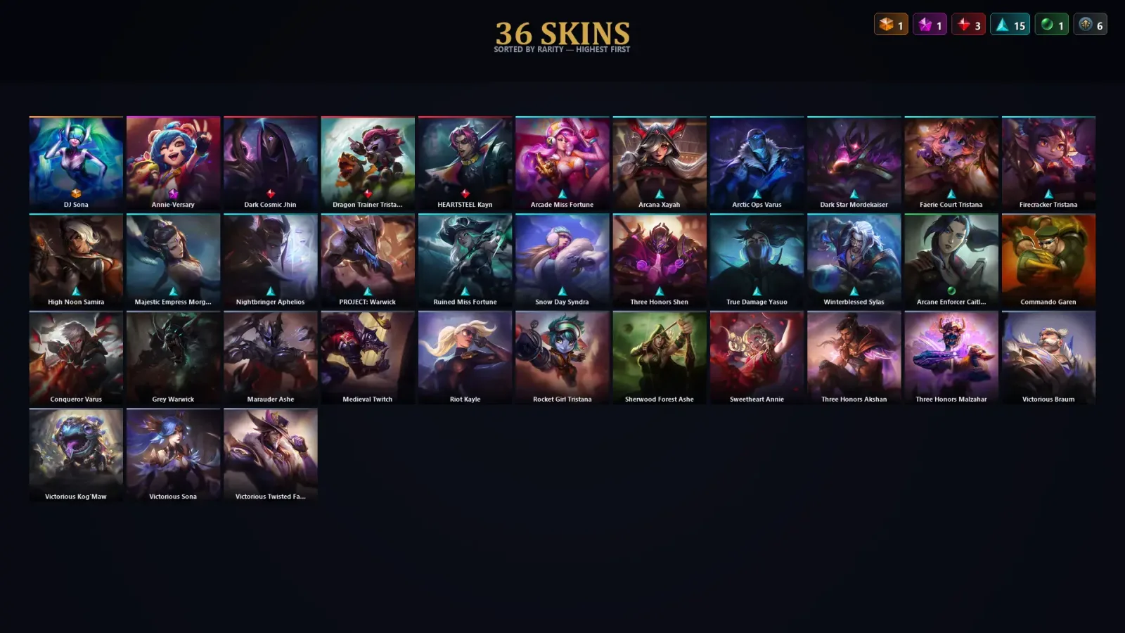 [LoL] | TR | Level 73 | Emerald IV | 84 Champions | 36 Skins | 24,015 BE