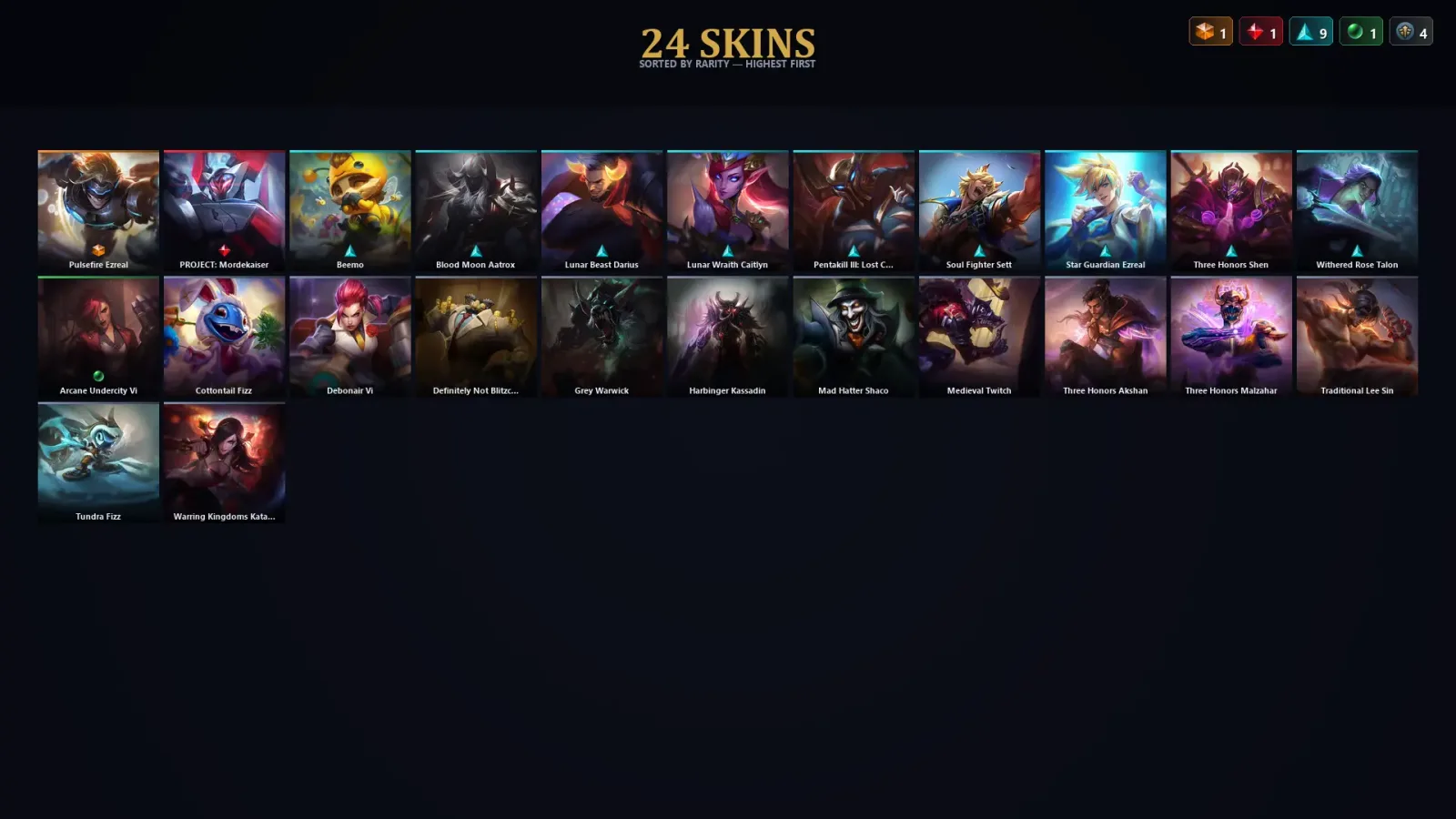 [LoL] | TR | Level 76 | Emerald IV | 93 Champions | 24 Skins — Emerald League of Legends