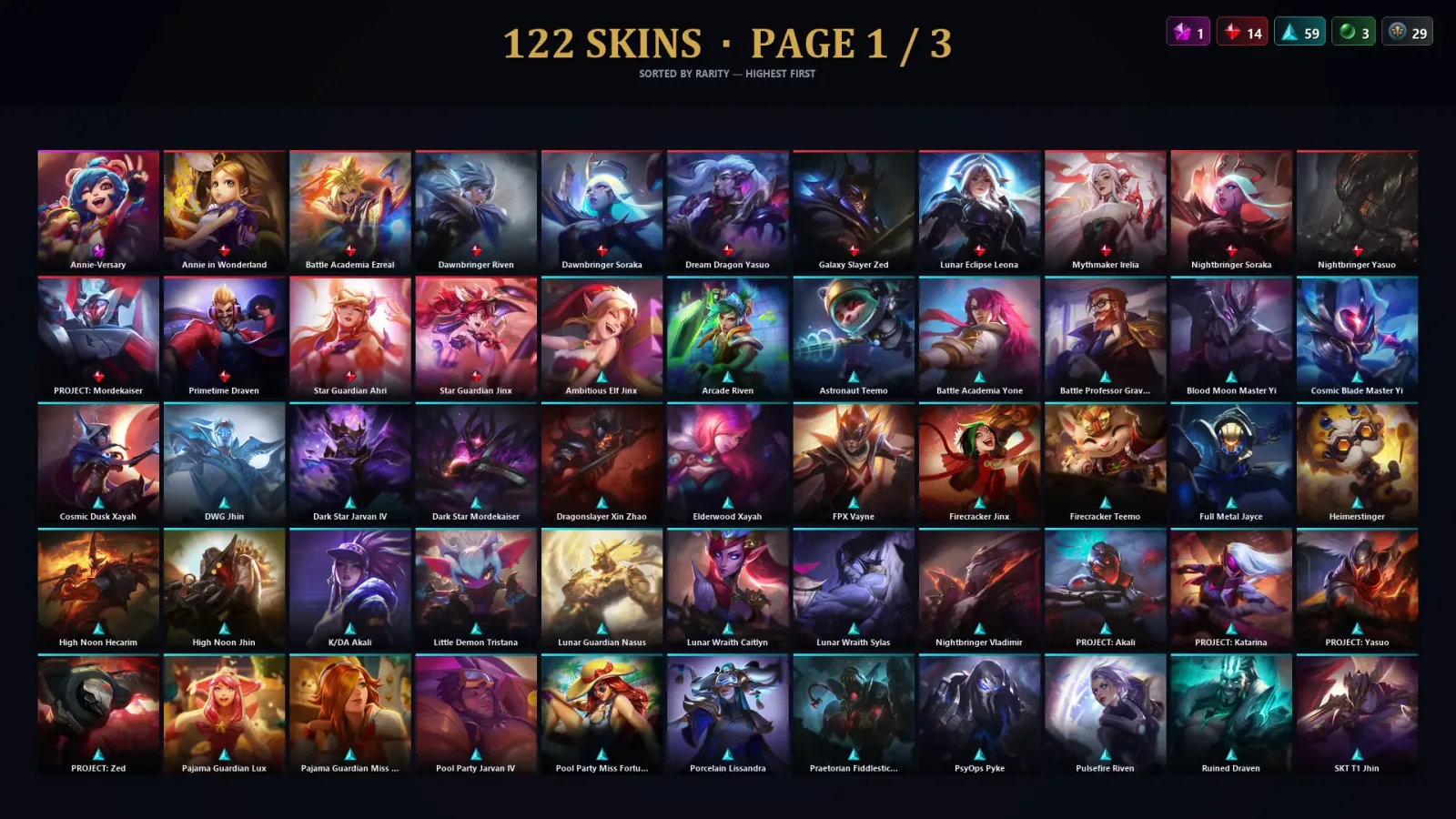 [LoL] | TR | Level 387 | Gold I | 123 Champions | 122 Skins | 28,154 BE — LoL account