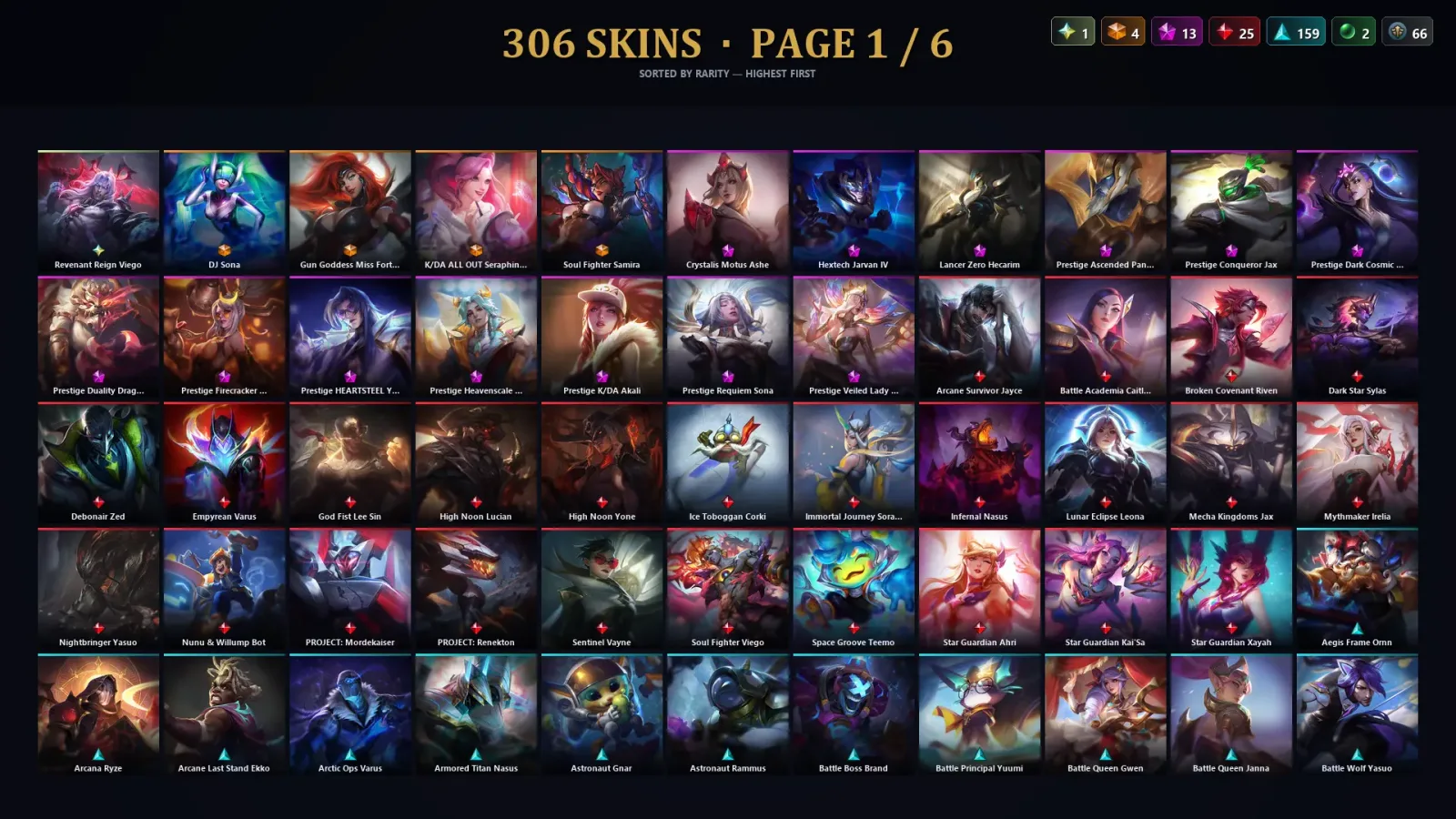 [LoL] | NA | Level 68 | 153 Champions | 306 Skins — LoL account