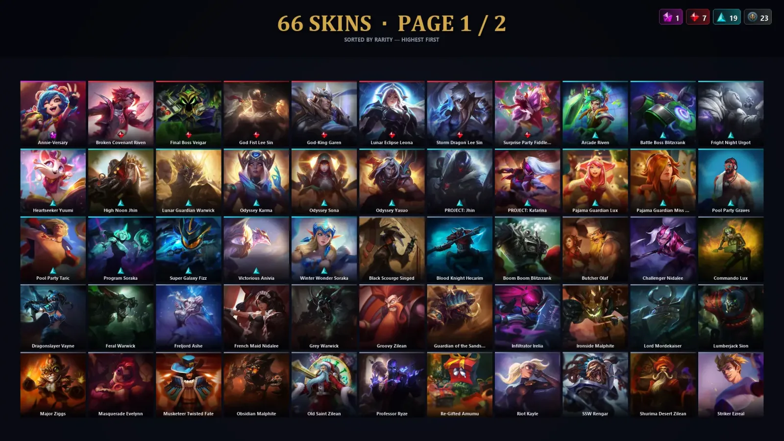 [LoL] | TR | Level 226 | 109 Champions | 66 Skins | 13,253 BE