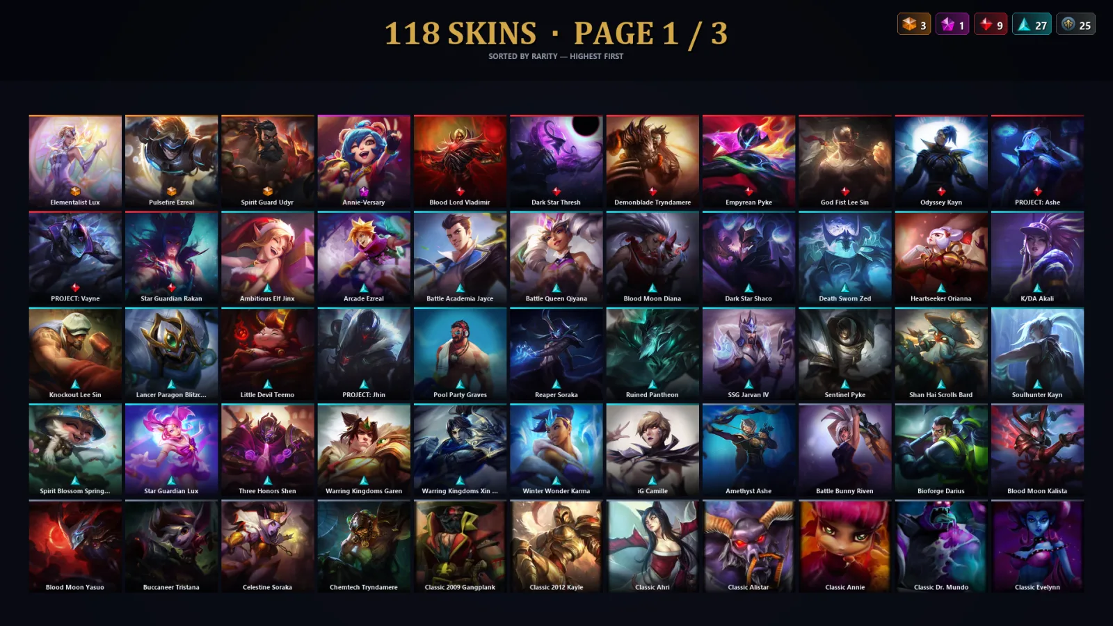 [LoL] | TR | Level 233 | Gold II | 170 Champions | 86 Skins