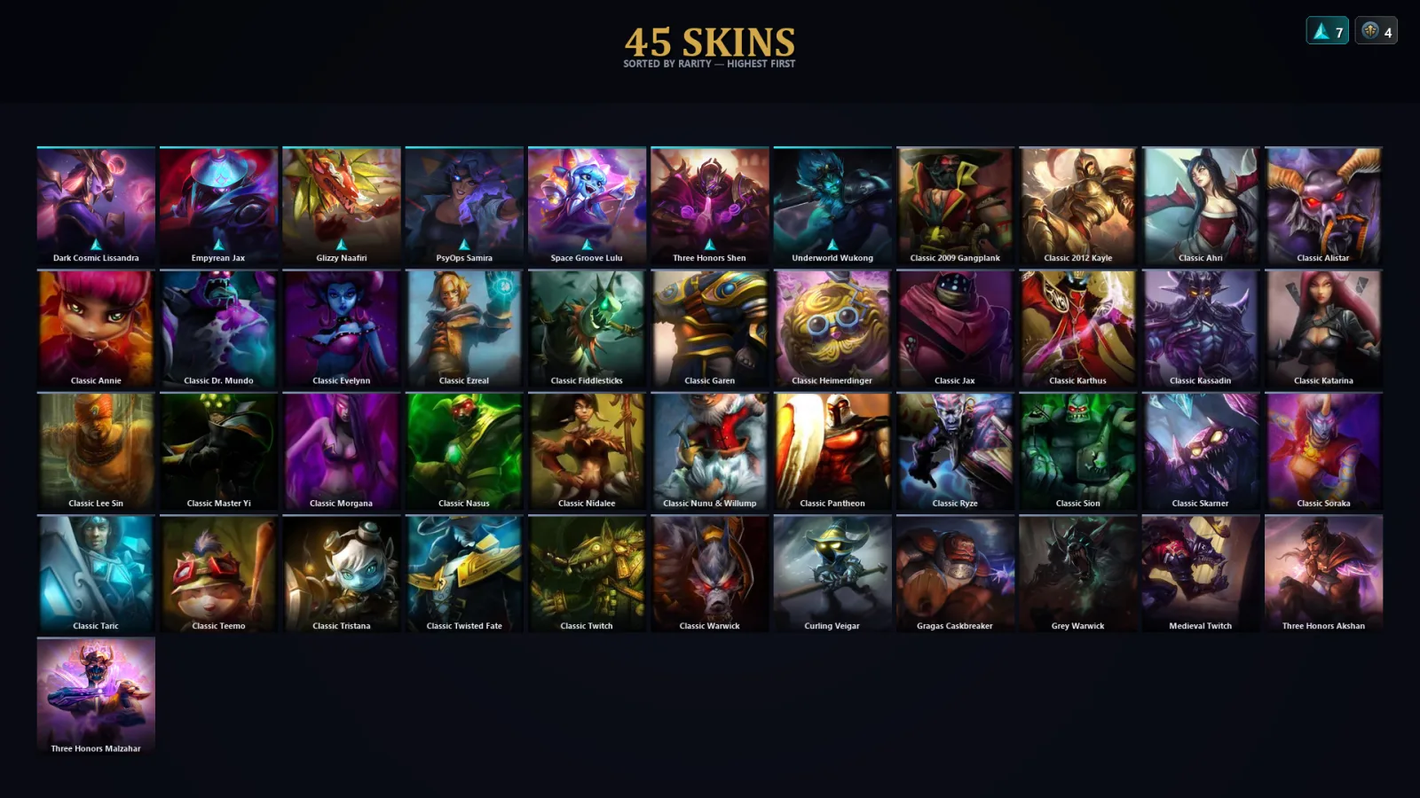 [LoL] | EUW | Level 30 | Master | 93 Champions | 45 Skins | 13,167 BE