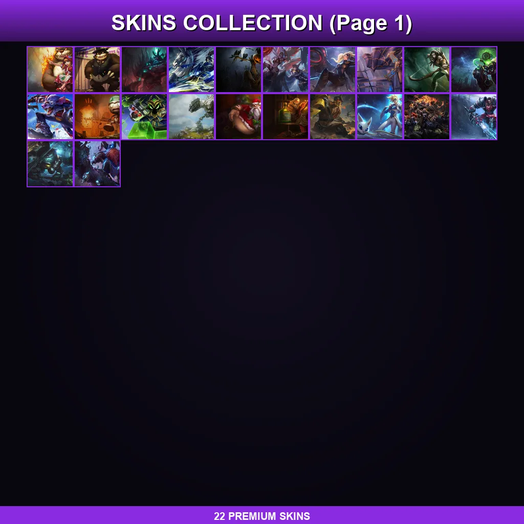 EUNE | Lv43 | Unranked | 22 Skin | 48 Champ — LoL account