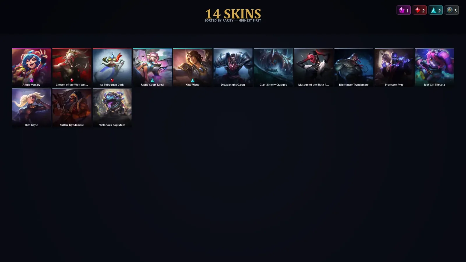 [LoL] | EUW | Level 50 | Diamond IV | 64 Champions | 14 Skins | 13,312 BE