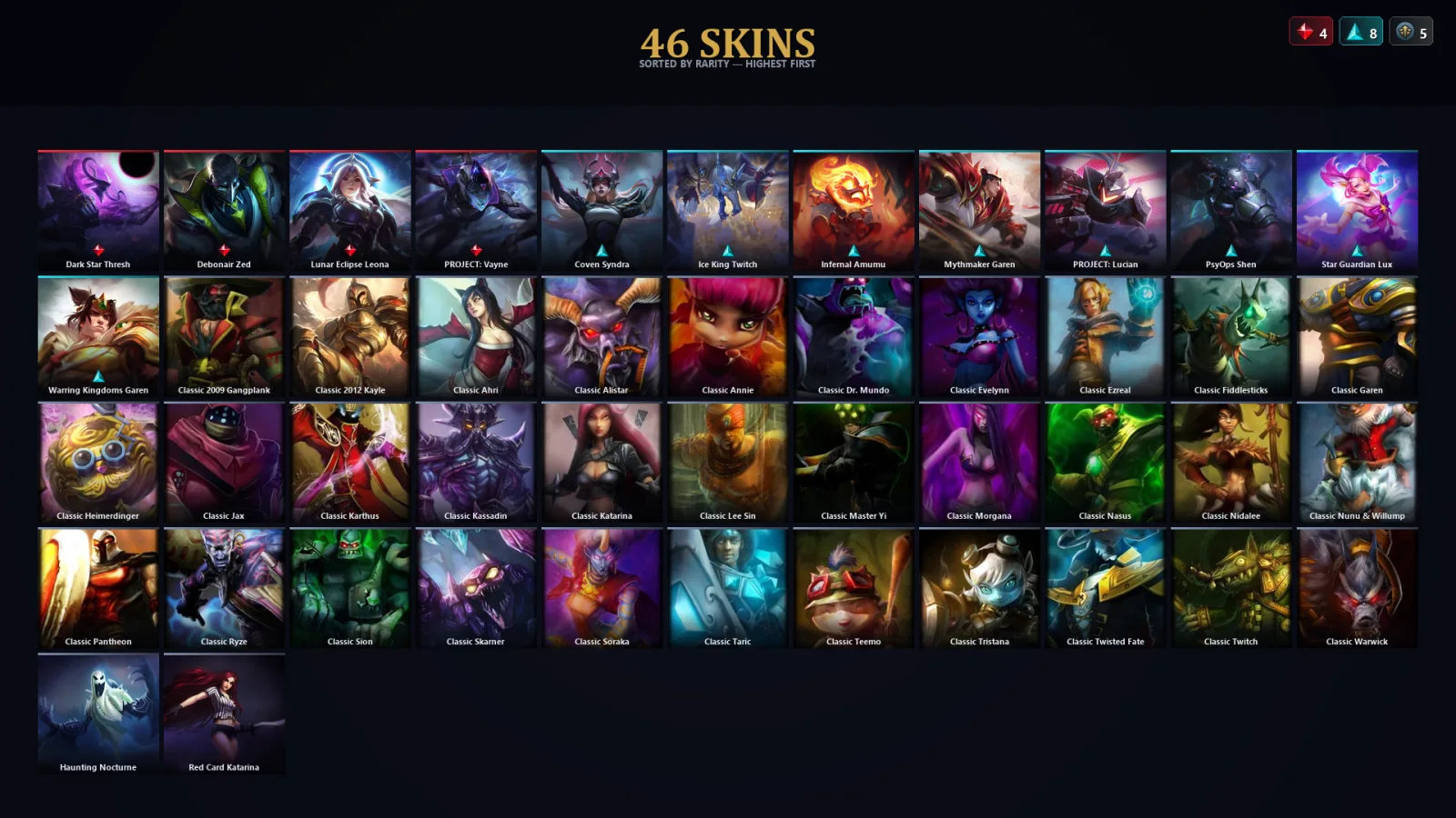 [LoL] | TR | Level 48 | 92 Champions | 14 Skins | 49,450 BE