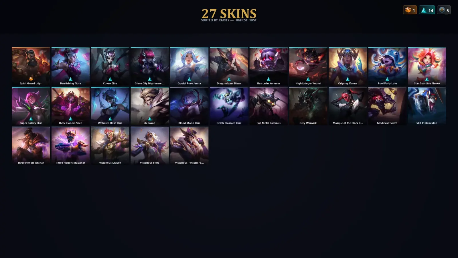 [LoL] | EUW | Level 113 | Diamond IV | 137 Champions | 27 Skins | 11,394 BE — LoL account