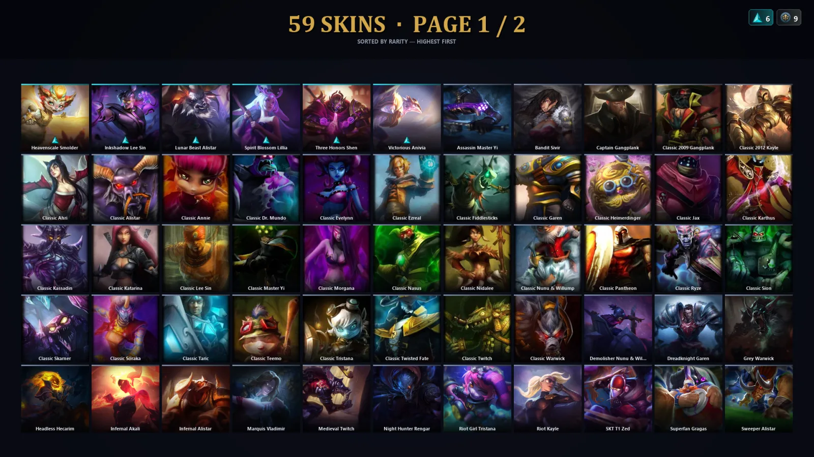 [LoL] | TR | Level 30 | Master | 104 Champions | 59 Skins