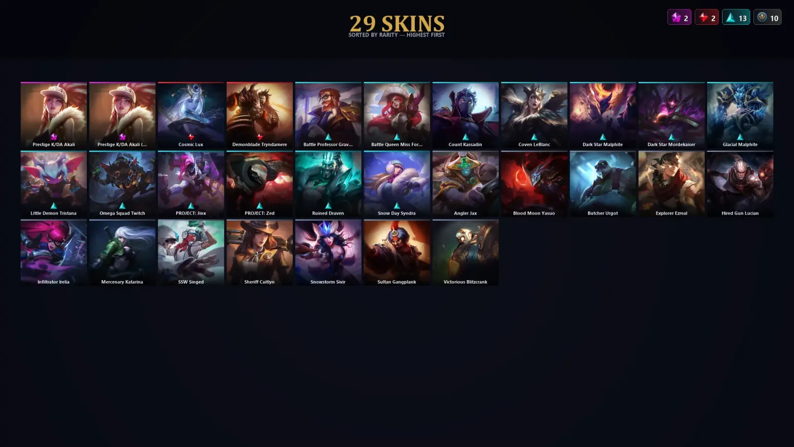 [LoL] | EUW | Level 134 | Gold III | 77 Champions | 29 Skins | 40,626 BE — LoL account