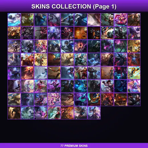BR | Victorious Sona | Challenger Ahri | Arcade Miss Fortune | Dark Star Malphite | 77 Skin | 170 Champ | Lv67