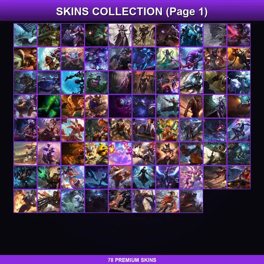 LAN | Victorious Maokai | Victorious Aatrox | Pulsefire Caitlyn | Dark Star Mordekaiser | 78 Skin | 144 Champ | Lv300