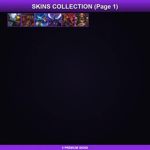 BR | Star Guardian Poppy | Battlecast Alpha Skarner | K/DA Kai'Sa | Arcana Tahm Kench | 6 Skin | 29 Champ | Silver IV | Lv35