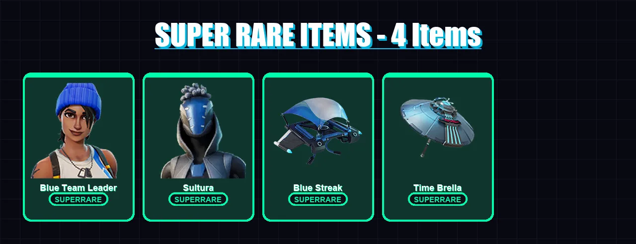 [PS4/PS5/XBOX/PC] | Blue Team Leader | Sultura | Spectra Knight | Ronin | Shanta | 16 skin | 18 pickaxe | 22 emote | 19 glider | Lv175