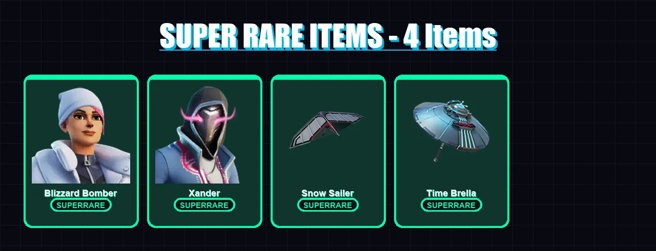 [PS4/PS5/PC] | Blizzard Bomber | Xander | Blaze | Omegarok | The Ageless | 157 skin | 190 pickaxe | 143 emote | 130 glider | Lv1629