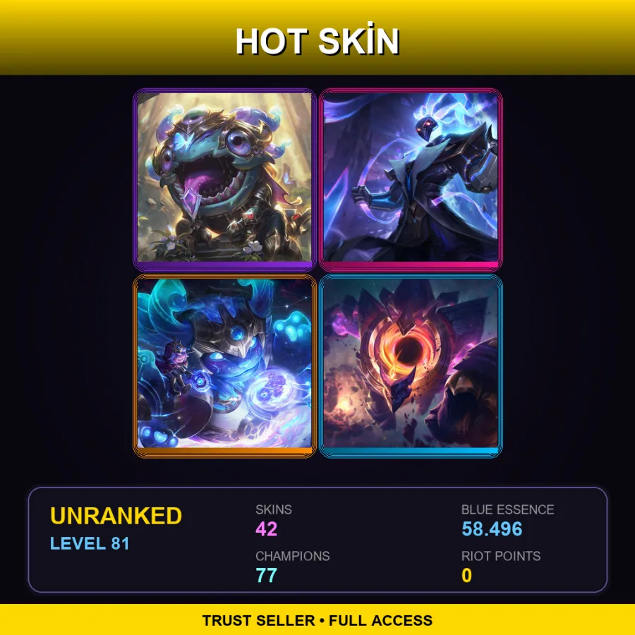 LAS | Lv81 | Unranked | 42 Skin | 77 Champ — Empyrean Pyke