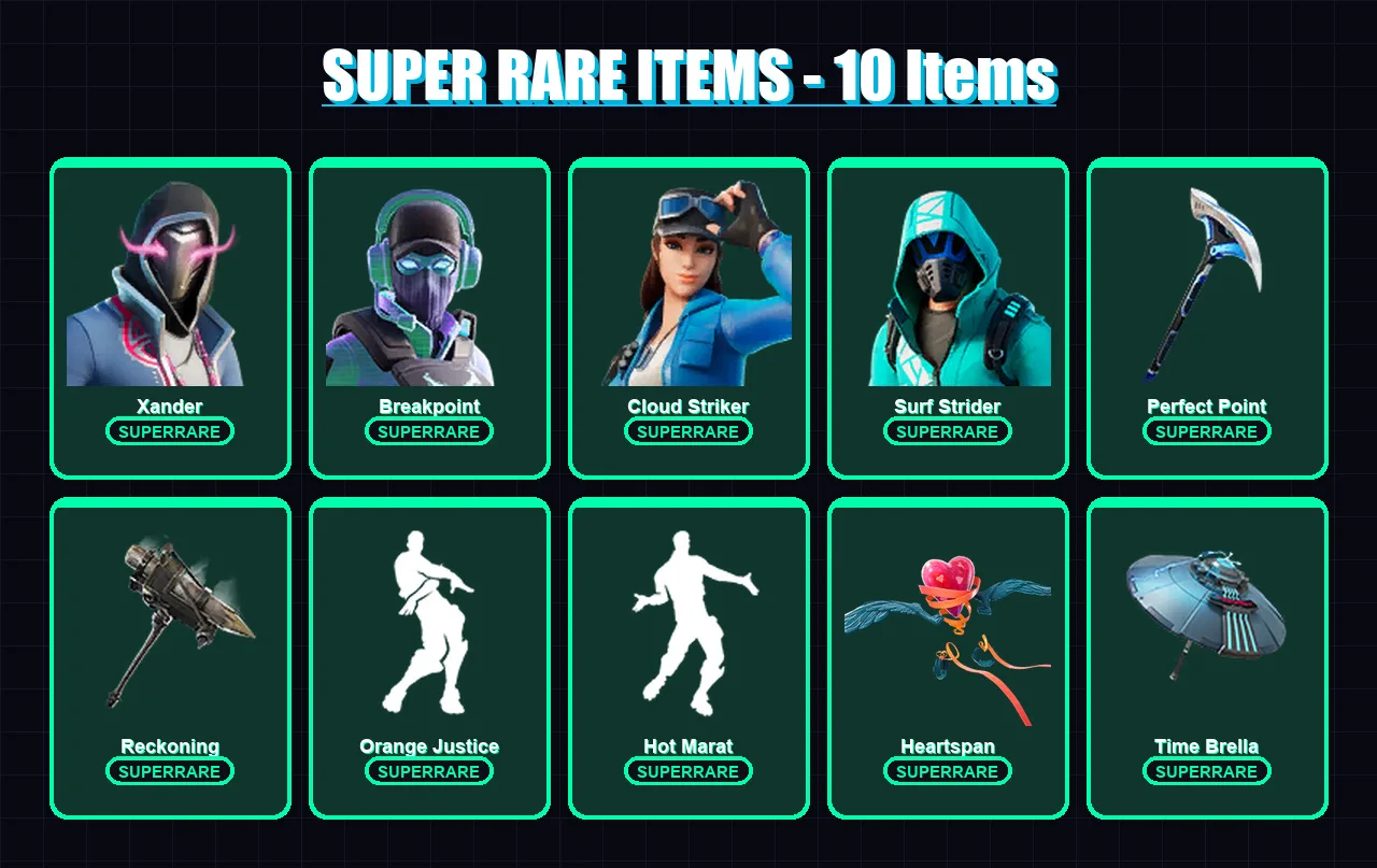 [PC/XBOX/PSN] | Xander | Breakpoint | Cloud Striker | Surf Strider | Carbide | 217 skin | 178 pickaxe | 151 emote | 157 glider | Lv2223