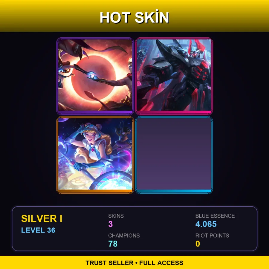 TR | Lv36 | Silver I | 3 Skin | 78 Champ
