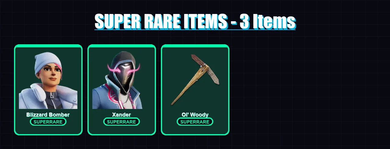 [PS4/PS5/PC] | Blizzard Bomber | Xander | Snap | Paradigm (Reality-659) | Son Goku | 25 skin | 34 pickaxe | 20 emote | 25 glider | Lv364