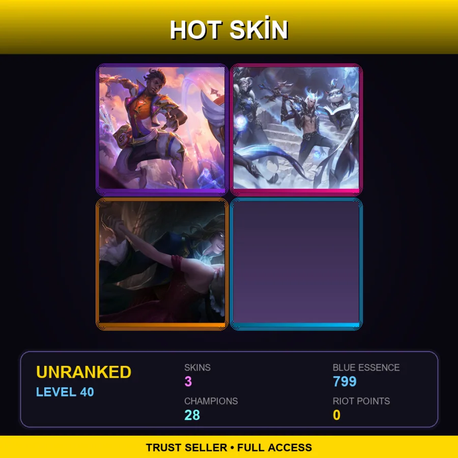 LAS | Lv40 | Unranked | 3 Skin | 28 Champ