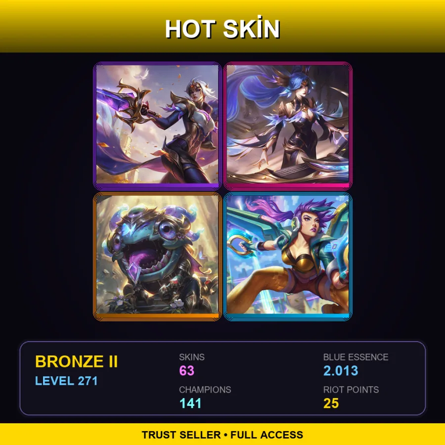 TR | Lv271 | Bronze II | 63 Skin | 141 Champ