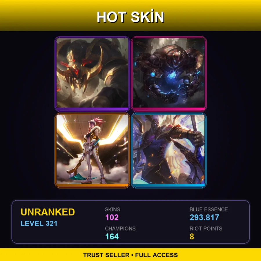 LAS | Lv321 | Unranked | 102 Skin | 164 Champ