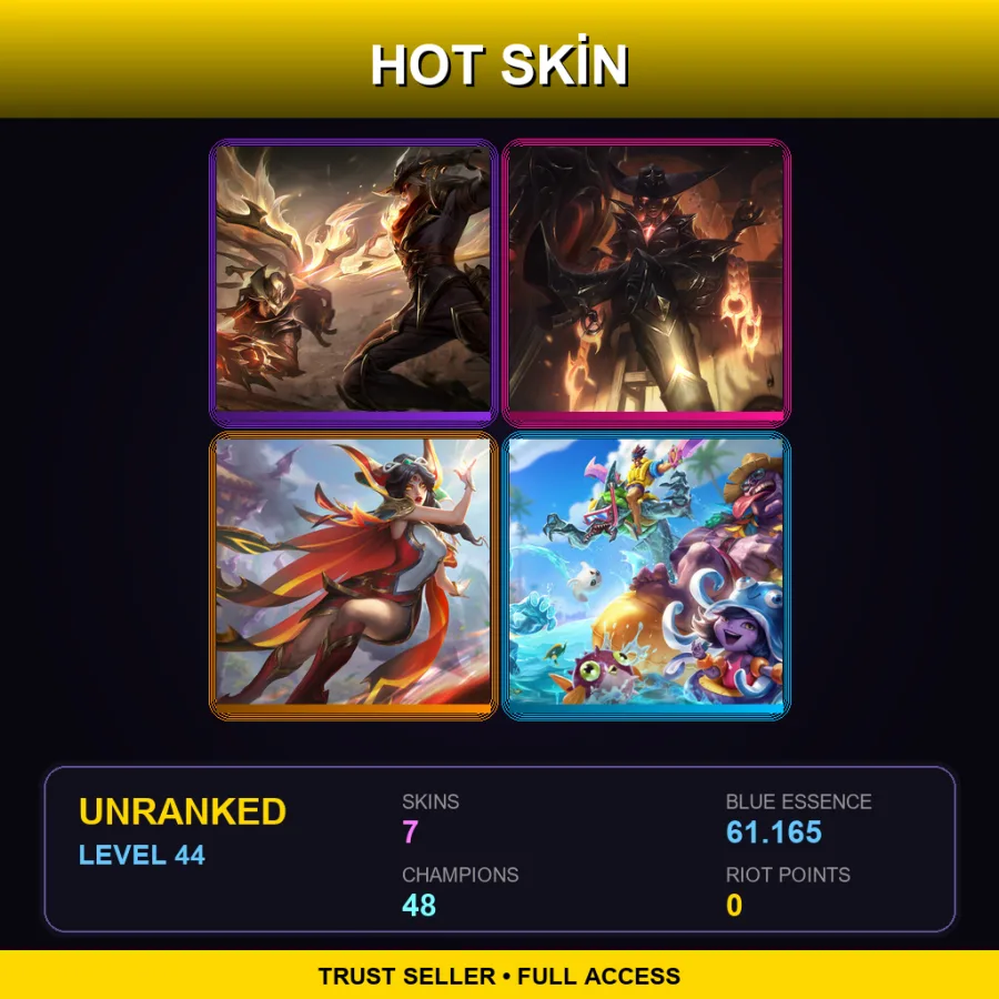 NA | Lv44 | Unranked | 7 Skin | 48 Champ