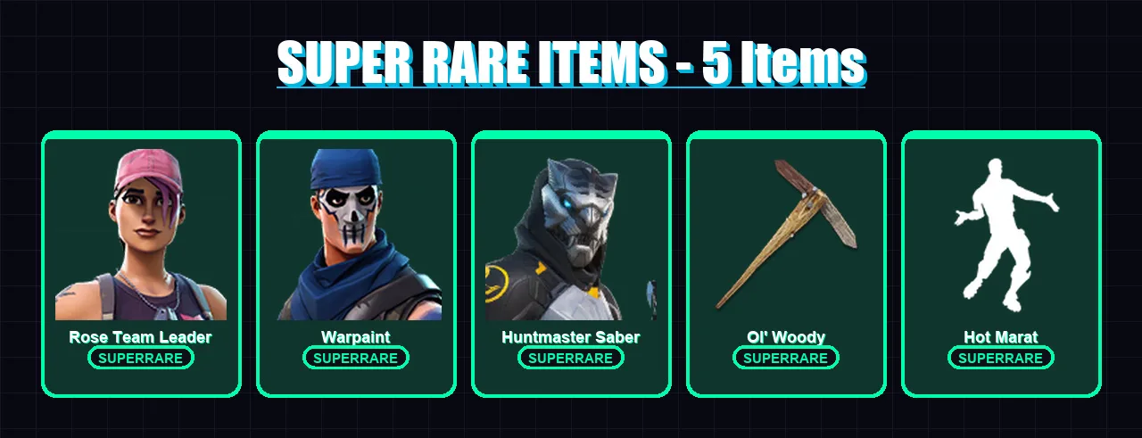 [PC/XBOX/PSN] | Rose Team Leader | Warpaint | Huntmaster Saber | Blackheart | The Ice King | 61 skin | 79 pickaxe | 67 emote | 79 glider | Lv1016