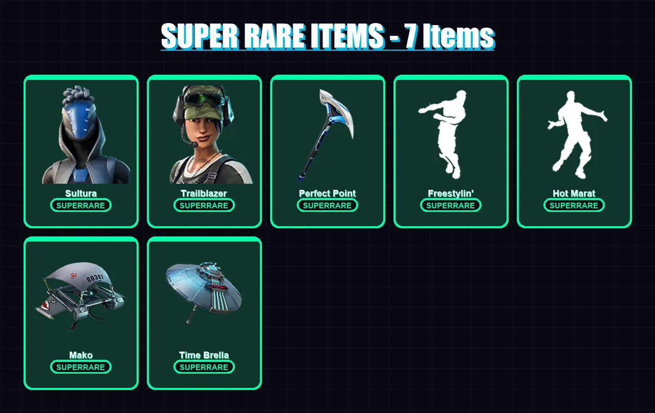 [PC] | Sultura | Trailblazer | Gear Specialist Maya | Twyn | Fade | 98 skin | 134 pickaxe | 92 emote | 125 glider | Lv1499