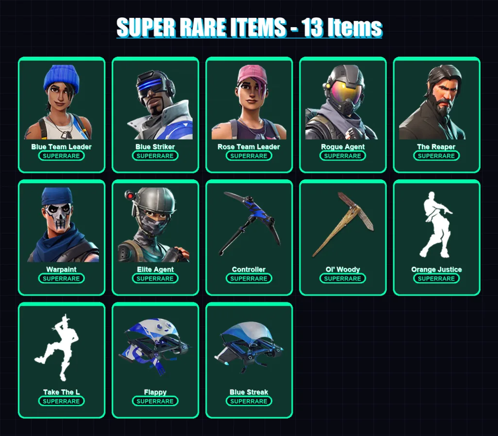 [PS4/PS5/XBOX/PC] | Blue Team Leader | Blue Striker | Rose Team Leader | 41 skin | Lv249
