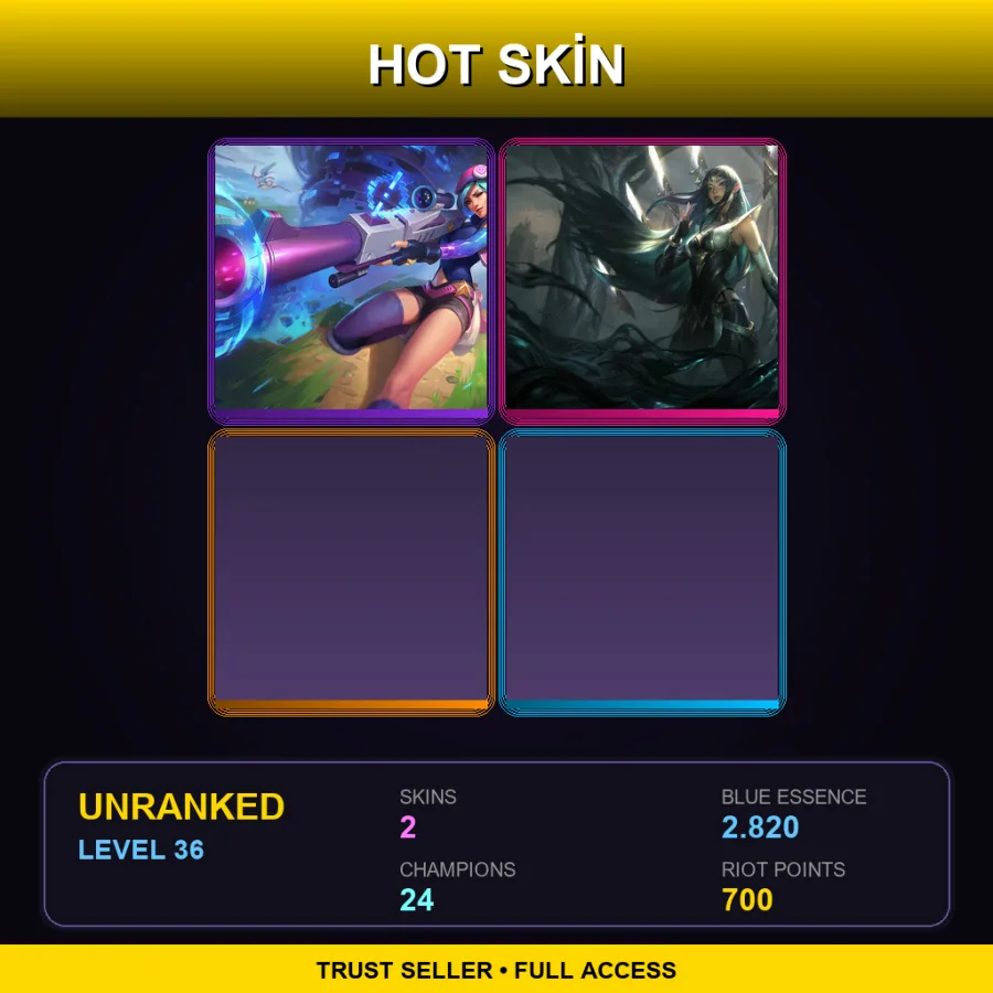 EUW | Lv36 | Unranked | 2 Skin | 24 Champ