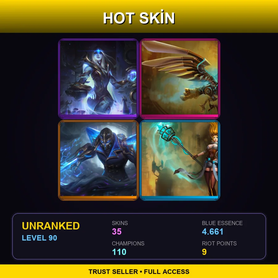 VN | Lv90 | Unranked | 35 Skin | 110 Champ