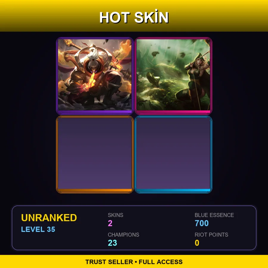 NA | Lv35 | Unranked | 2 Skin | 23 Champ