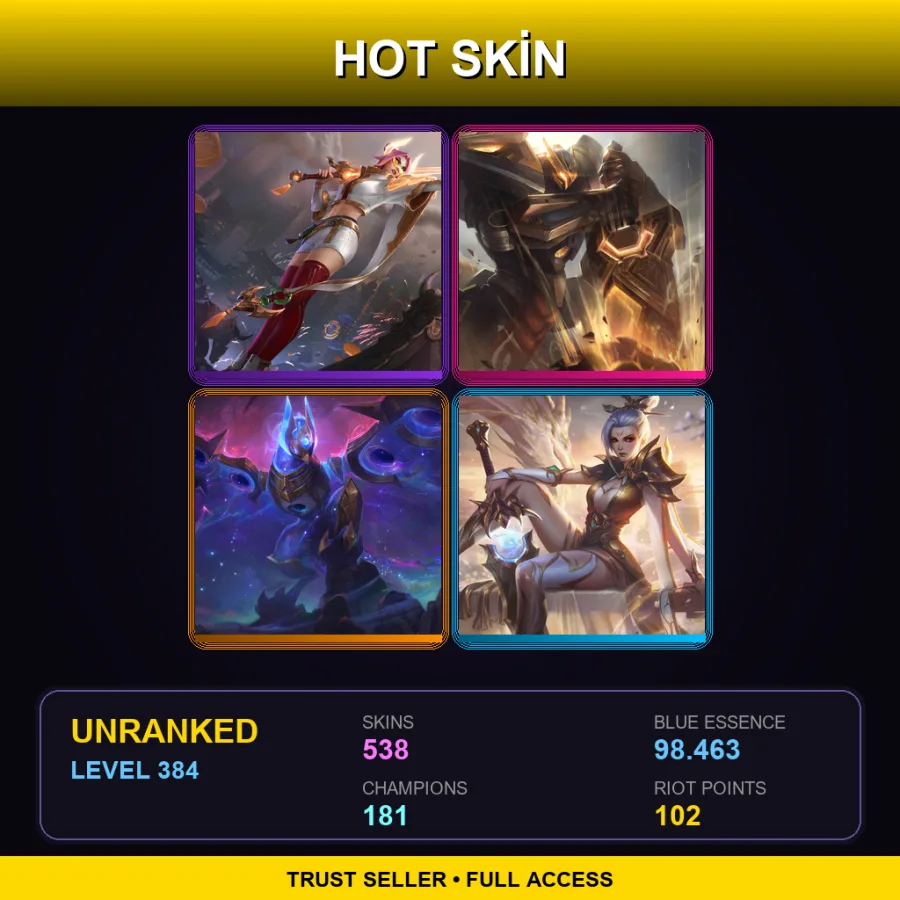 EUW | Lv384 | Unranked | 538 Skin | 181 Champ — Commando Jarvan Iv