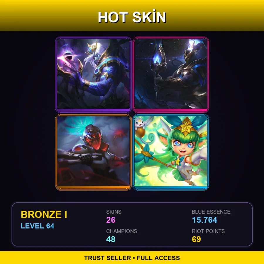 TR | Lv64 | Bronze I | 26 Skin | 48 Champ
