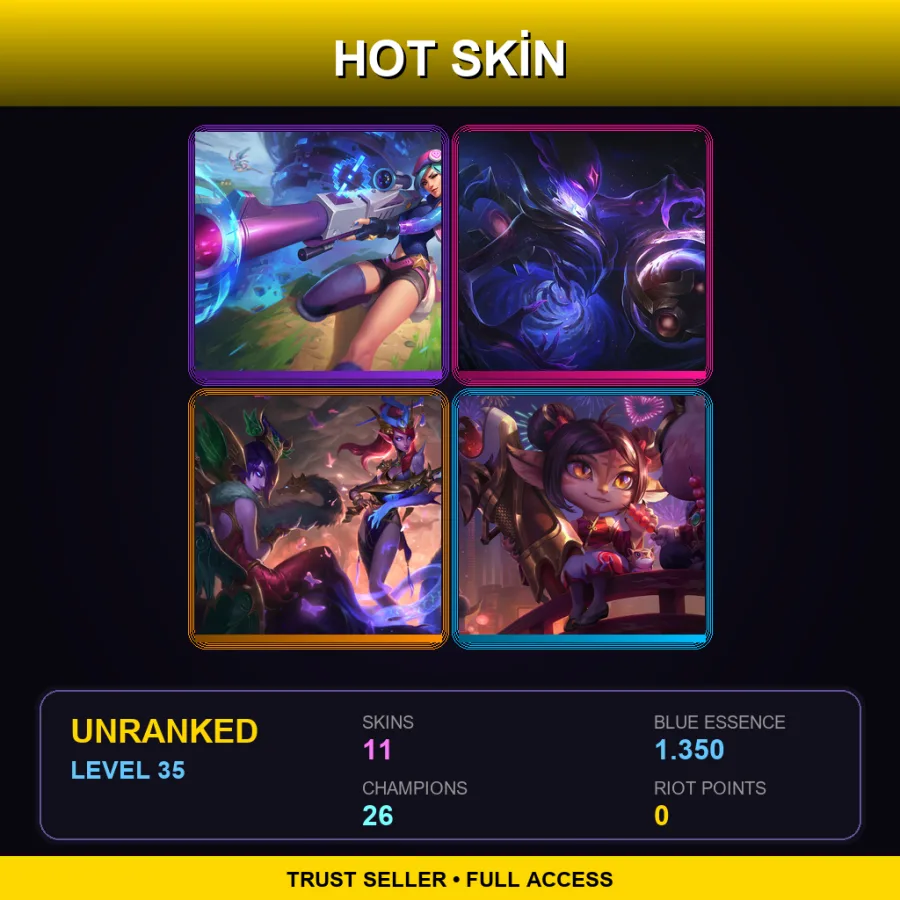 LAN | Lv35 | Unranked | 11 Skin | 26 Champ