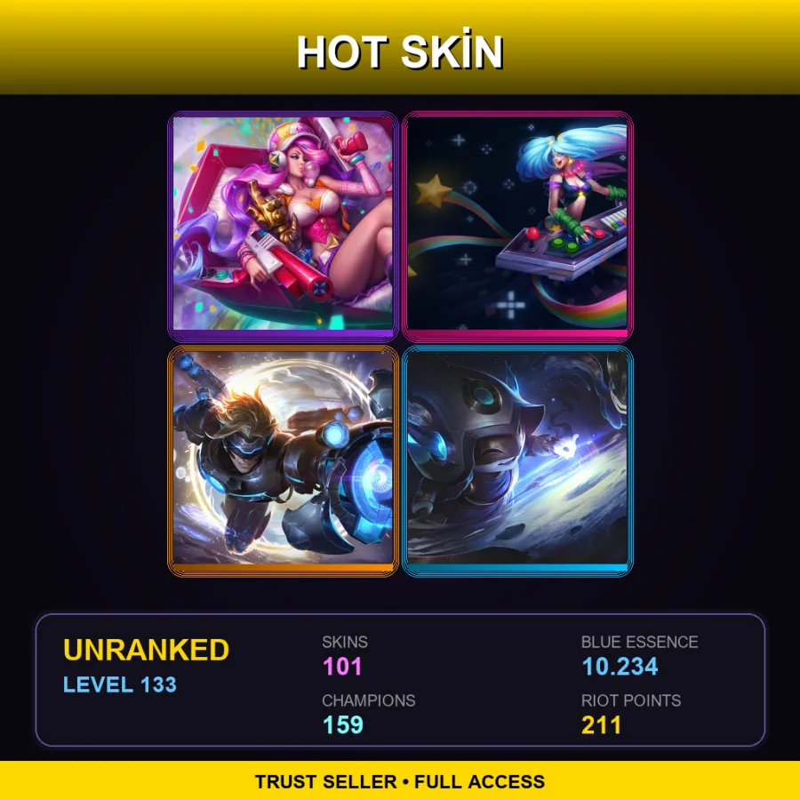 SG | Lv133 | Unranked | 101 Skin | 159 Champ