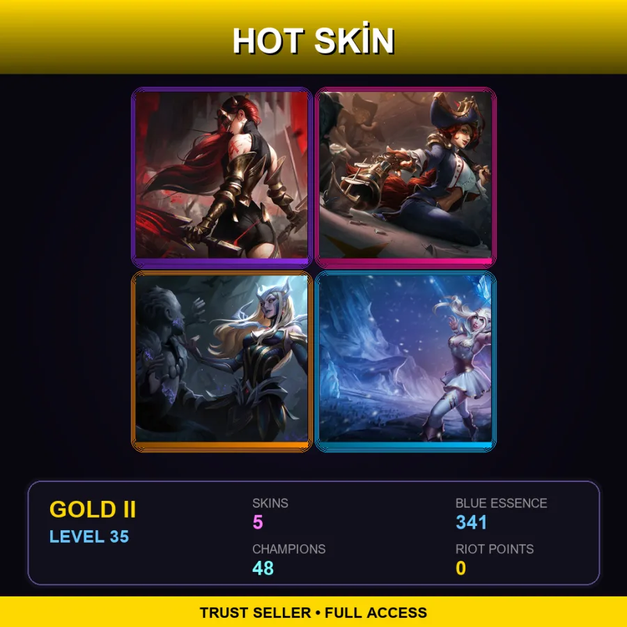 LAN | Lv35 | Gold II | 5 Skin | 48 Champ