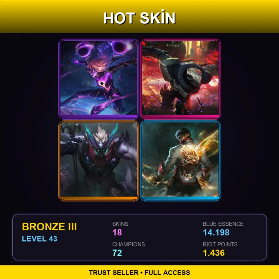 SG | Lv43 | Bronze III | 18 Skin | 72 Champ