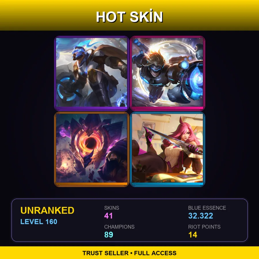 VN | Lv160 | Unranked | 41 Skin | 89 Champ