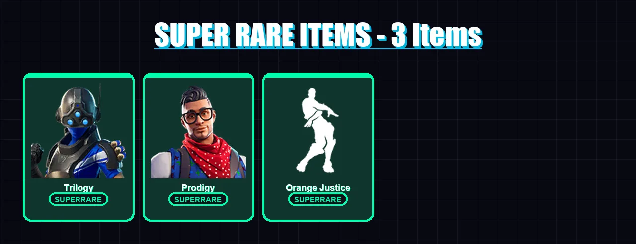 [PS4/PS5/XBOX/PC] | Trilogy | Prodigy | Hybrid | Singularity | Vendetta | 24 skin | 27 pickaxe | 34 emote | 33 glider | Lv501